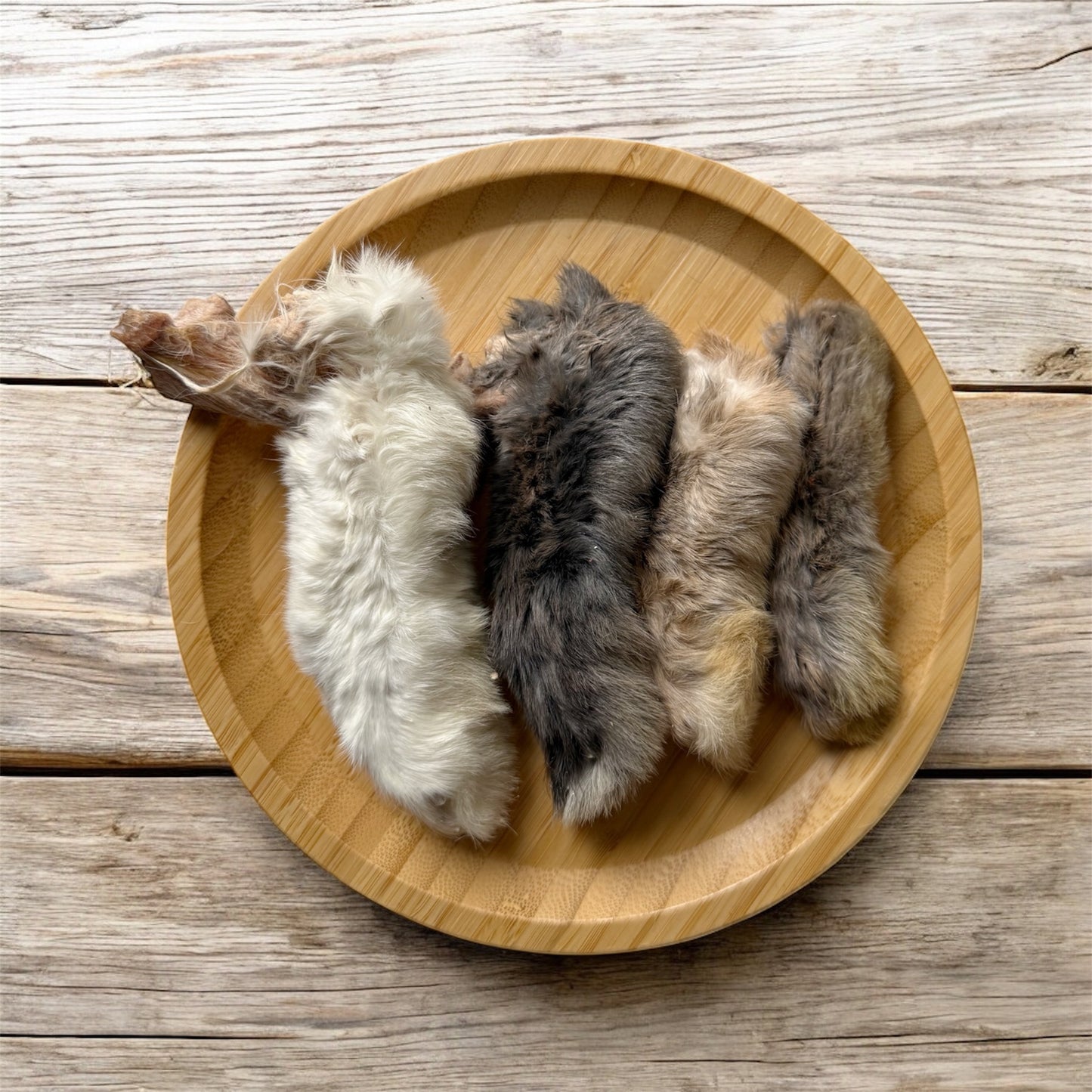 Fuzzy Rabbit Feet Chew